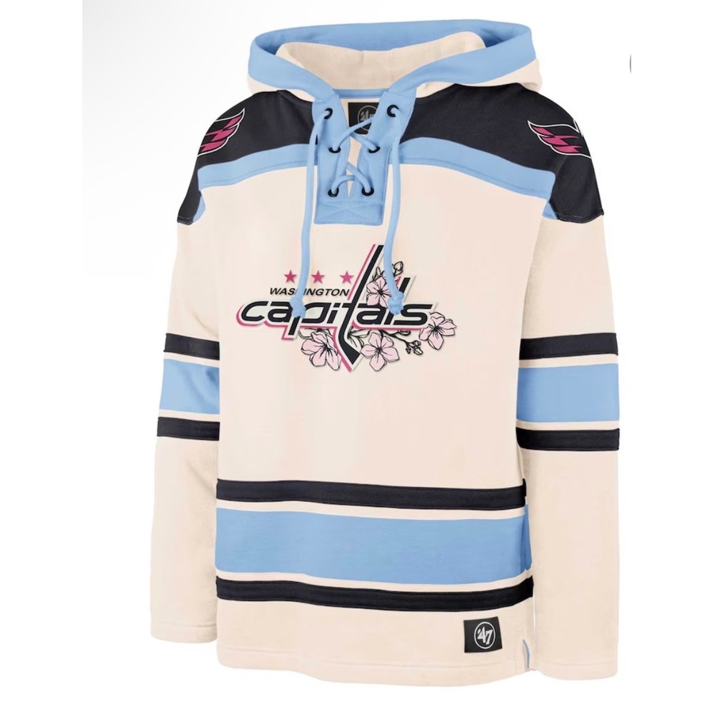 Washington Capitals 47 Brand Cherry Blossom Lacer Hoodie Mens XXL